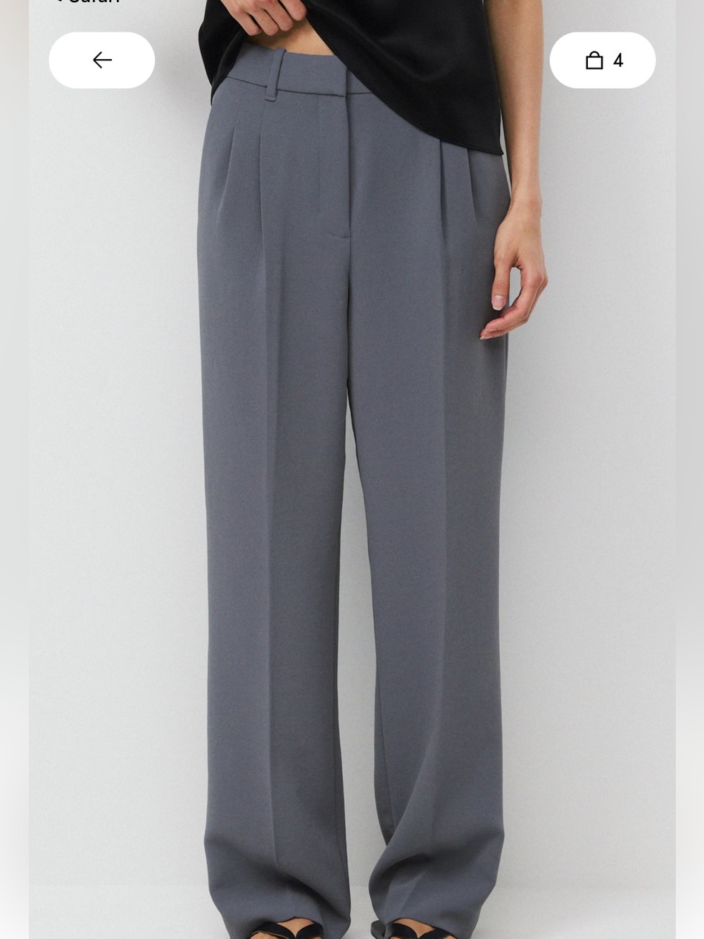 The Effortless Pant in Blue/ Gray